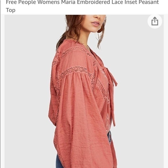 Free People boho Maria Maria Puff sleeve boho top - Picture 3 of 9